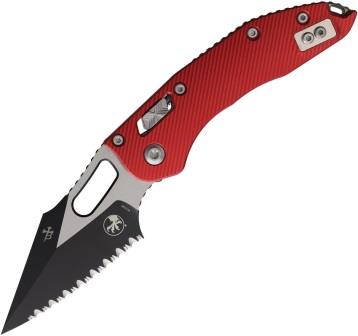 MCT19455 Microtech Stitch Ram-Lok Pocket Knife Serrated Red
